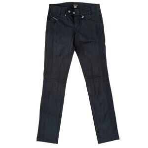 Diesel CIRYX-S Pantaloni Black Slim Fit Moto Utility Chino Pants Sz 24 NWT $189